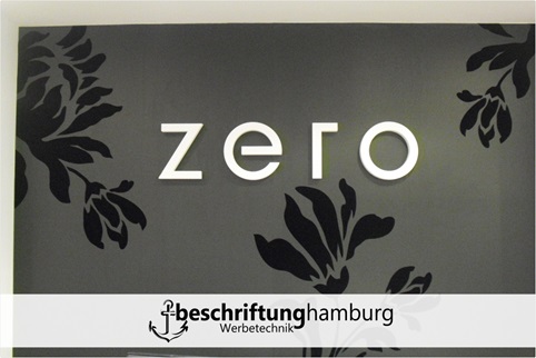 Gefräste 3D Buchstaben für die Wandbeschriftung als Logo in Hamburg