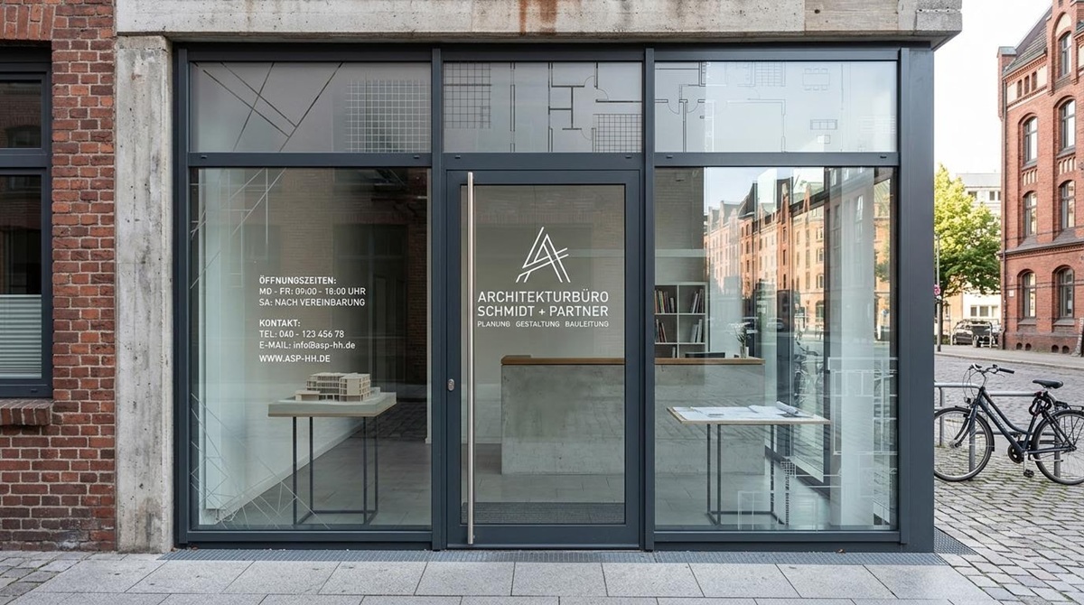 Architektenbüro beschriften in Hamburg