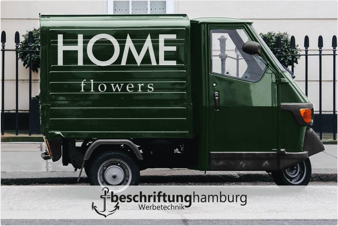 Werbung und Beschriftung vom Kastenwagen in Hamburg