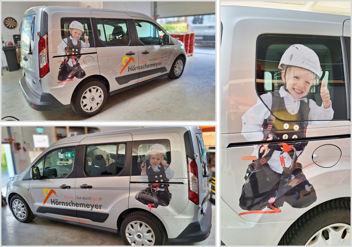 Ford Transit Connect Beschriftung Hamburg Dachdecker