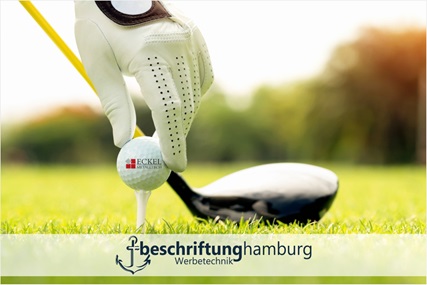 Golfbäll und Golfbälle mit Wunschtext und Logo in Hamburg