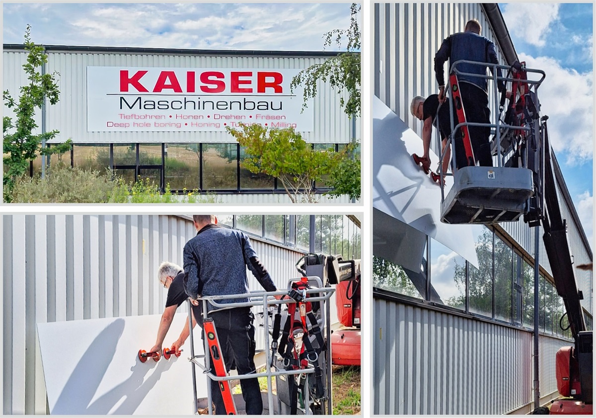 Kaiser Maschinenbau Fassadenschild im Landkreis Harburg