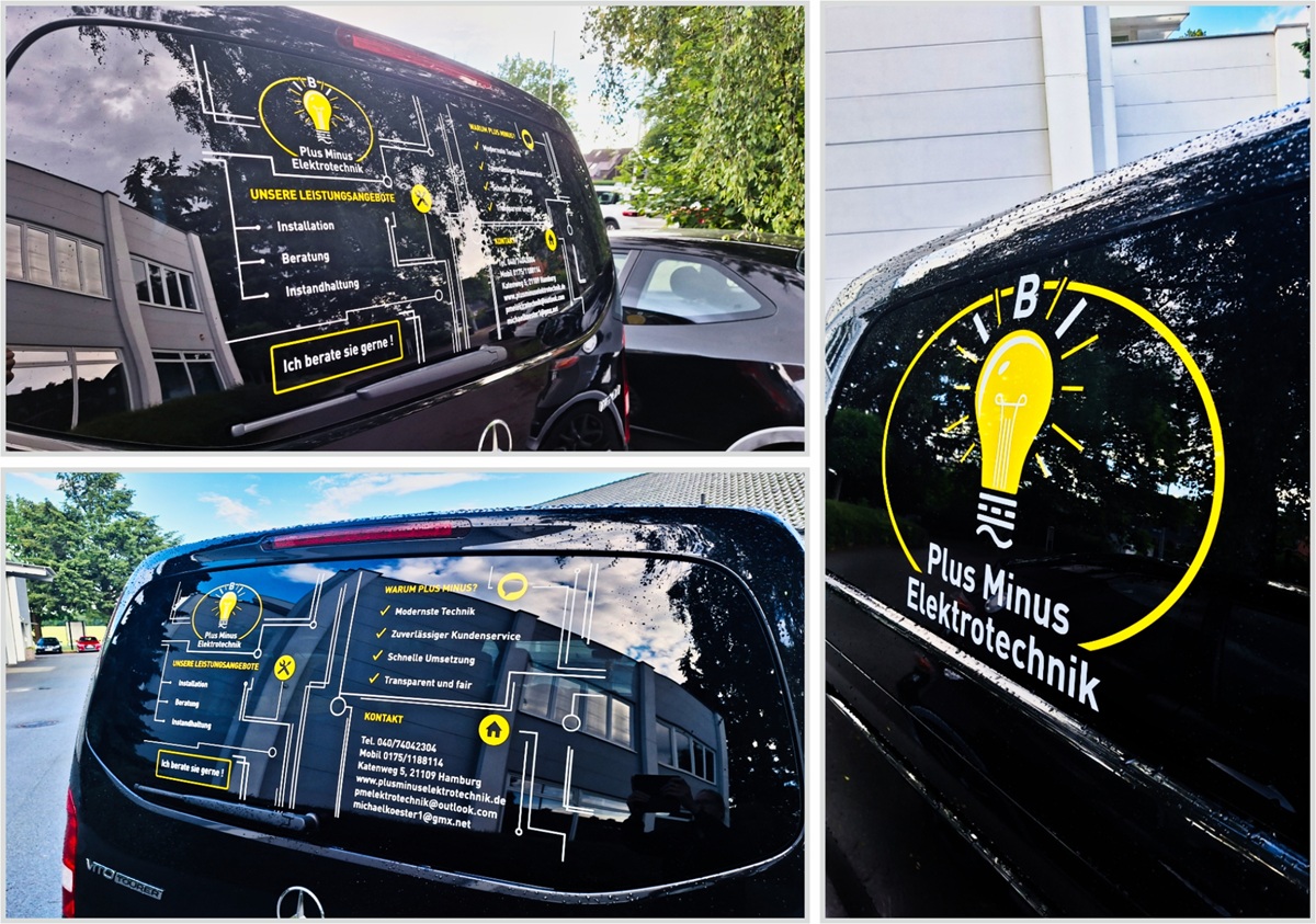 Mercedes Vito Fahrzeugbeschriftung Hamburg Elektrotechnik