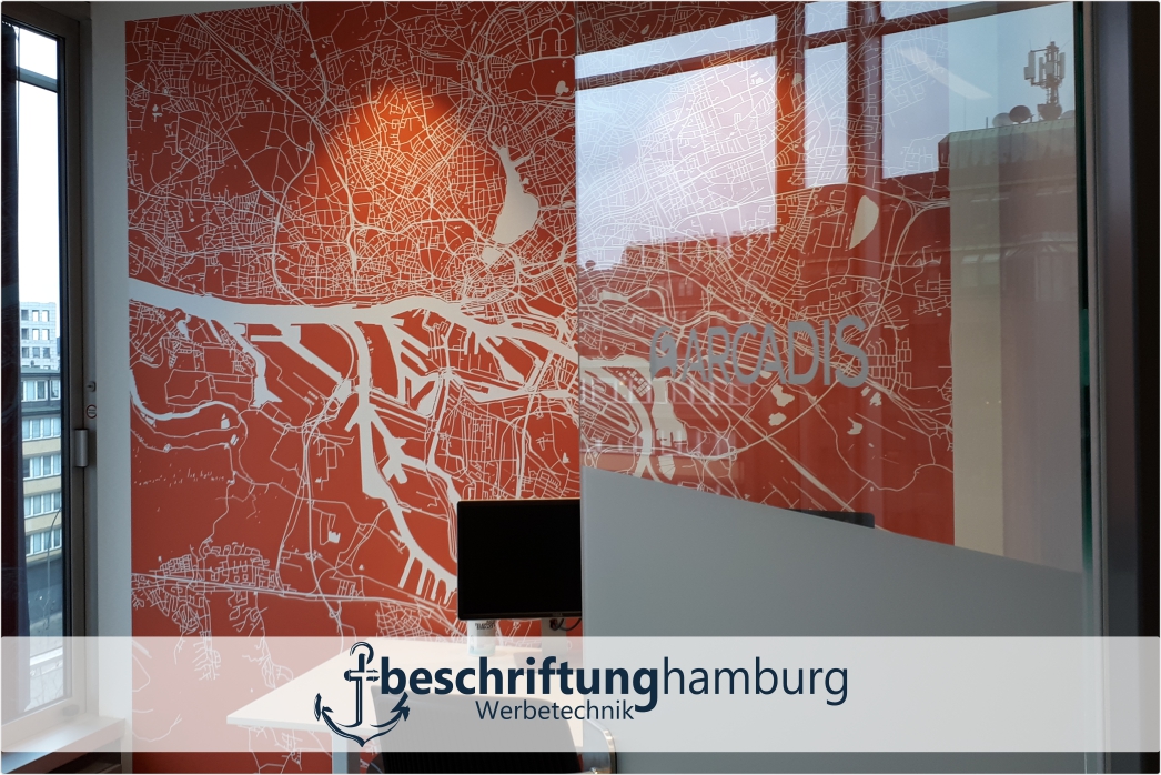 Tapeten bedrucken in Hamburg für Büros