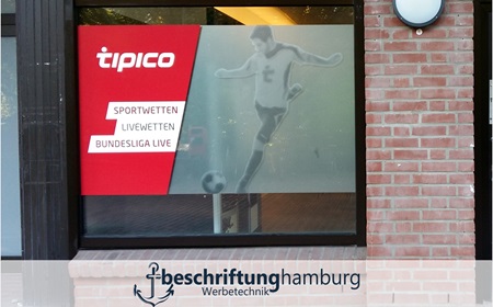 Fensterfolie bedruckt mit Logo und Bilder in Hamburg - Sichtschutzfolie