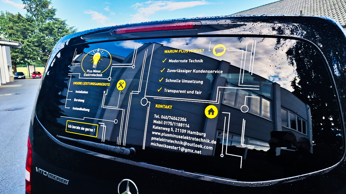 Werbetechnik Fahrzeug Elektrobetrieb Hamburg Vito